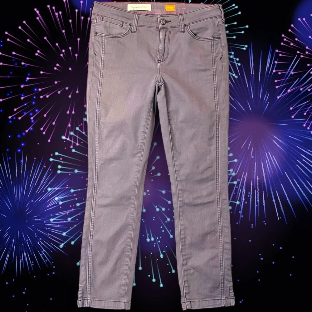 Pilcro and the Letterpress ‘Stet’ Cropped Side Slit Jeans in Gray Size 27